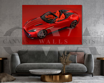 Aston Martin Vanquish Car Canvas Frame Ready To Hang