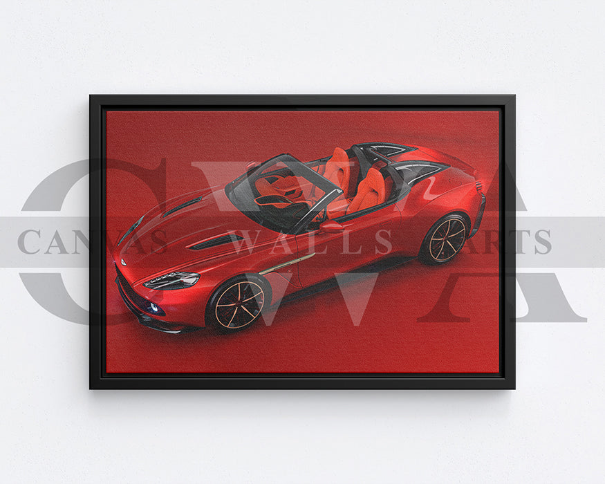 Aston Martin Vanquish Car Canvas Frame Ready To Hang
