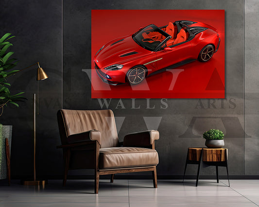 Aston Martin Vanquish Car Canvas Frame Ready To Hang