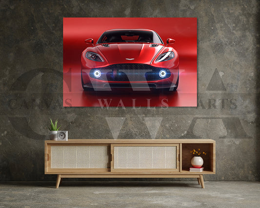Aston Martin Vanquish Zagato Canvas Wall Art Car Poster Print