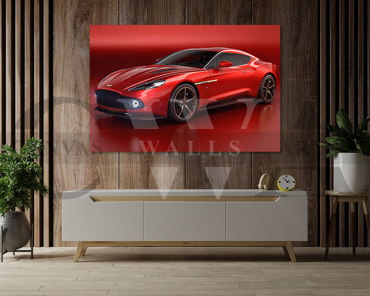 Aston Martin Vanquish Zagato Canvas Wall Art Luxury Car Poster Print