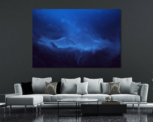 Atlantis Nebula Canvas Wall Art Galaxy Poster Print
