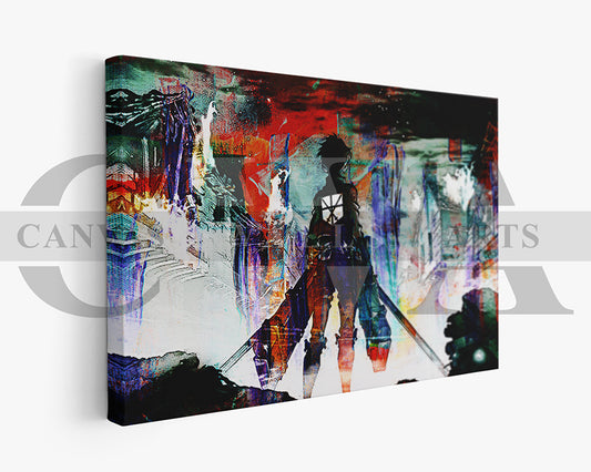 Attack on Titan Canvas Wall Art Abstract Movie Poster