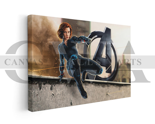 Avengers Age Of Ultron Marvel Black Widow Canvas Wall Art