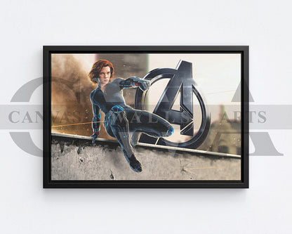 Avengers Age Of Ultron Marvel Black Widow Canvas Wall Art