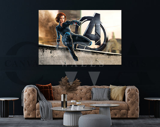 Avengers Age Of Ultron Marvel Black Widow Canvas Wall Art