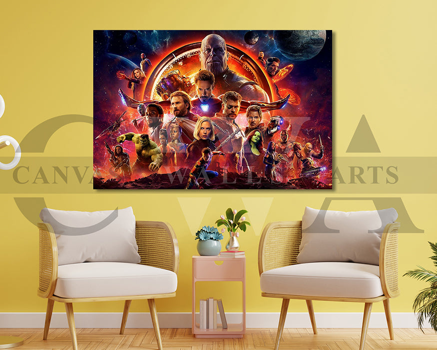 Avengers Infinity War Canvas Wall Art Movie Poster Print