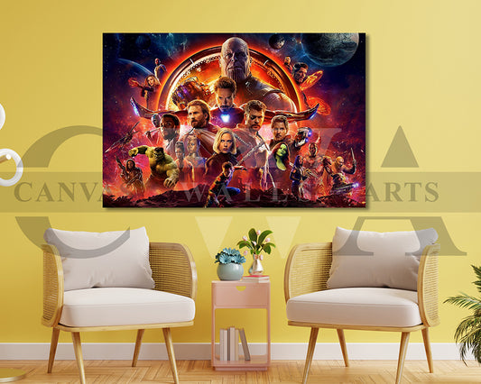 Avengers Infinity War Canvas Wall Art Movie Poster Print