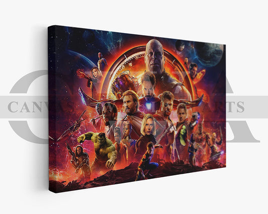 Avengers Infinity War Canvas Wall Art Movie Poster Print