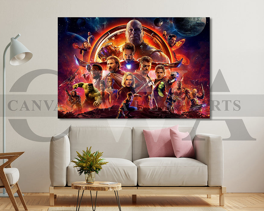 Avengers Infinity War Canvas Wall Art Movie Poster Print