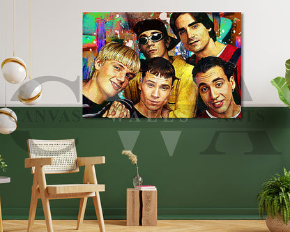 Backstreets Back Canvas Wall Art Abstract Music Poster Print