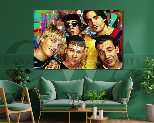 Backstreets Back Canvas Wall Art Abstract Music Poster Print