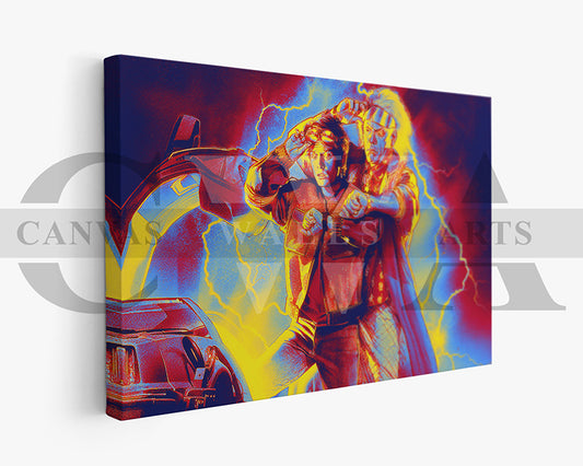 Back to the Future Canvas Wall Art Movie Oil Painting Canvas Print