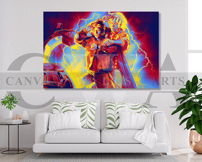 Back to the Future Canvas Wall Art Movie Oil Painting Canvas Print