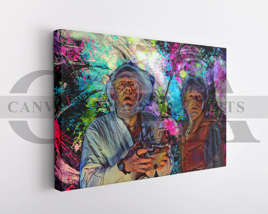 Back to the Future Canvas Wall Art Abstract Movie Poster Print