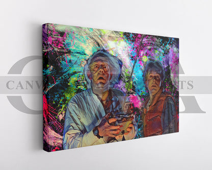 Back to the Future Canvas Wall Art Abstract Movie Poster Print