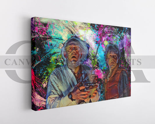 Back to the Future Canvas Wall Art Abstract Movie Poster Print