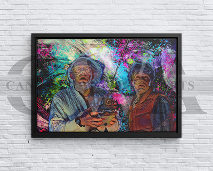 Back to the Future Canvas Wall Art Abstract Movie Poster Print