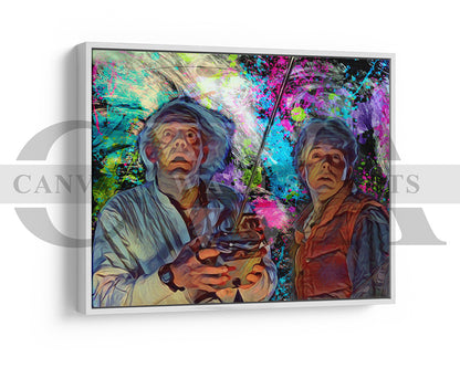 Back to the Future Canvas Wall Art Abstract Movie Poster Print