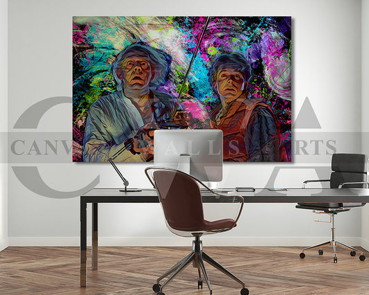 Back to the Future Canvas Wall Art Abstract Movie Poster Print