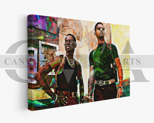 Bad Boys Canvas Wall Art Abstract Movie Poster Print