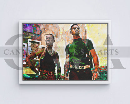 Bad Boys Canvas Wall Art Abstract Movie Poster Print