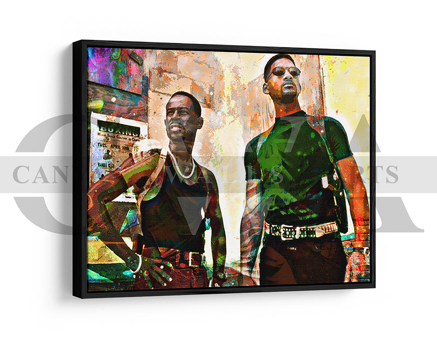 Bad Boys Canvas Wall Art Abstract Movie Poster Print