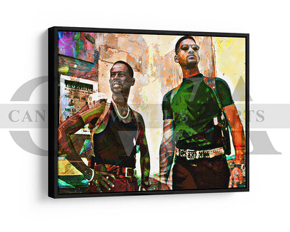 Bad Boys Canvas Wall Art Abstract Movie Poster Print