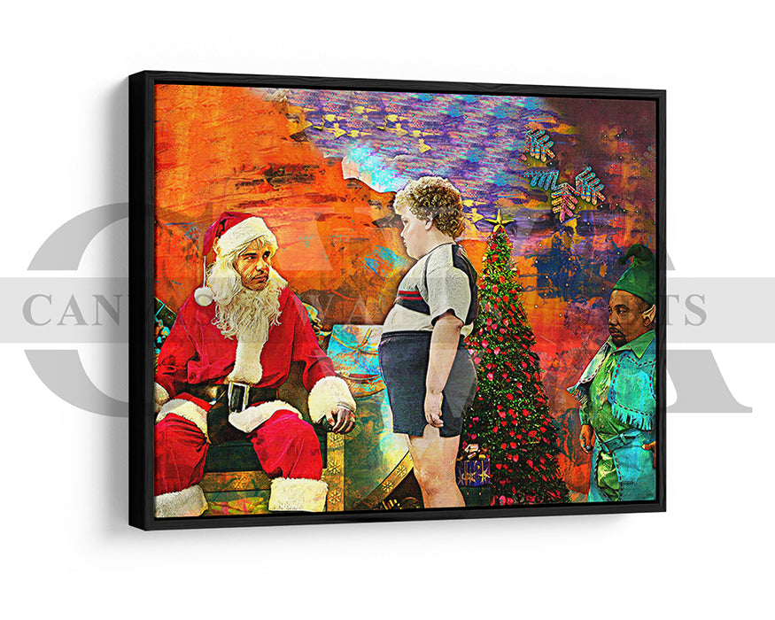 Bad Santa Canvas Wall Art Abstract Movie Poster Print