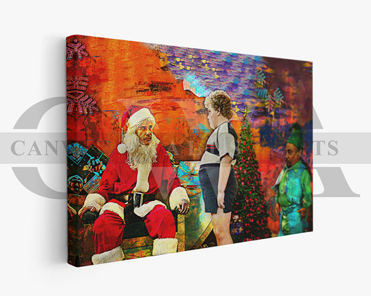 Bad Santa Canvas Wall Art Abstract Movie Poster Print