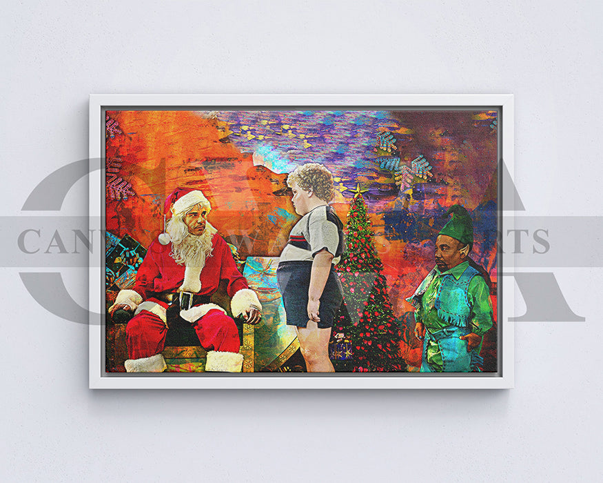 Bad Santa Canvas Wall Art Abstract Movie Poster Print