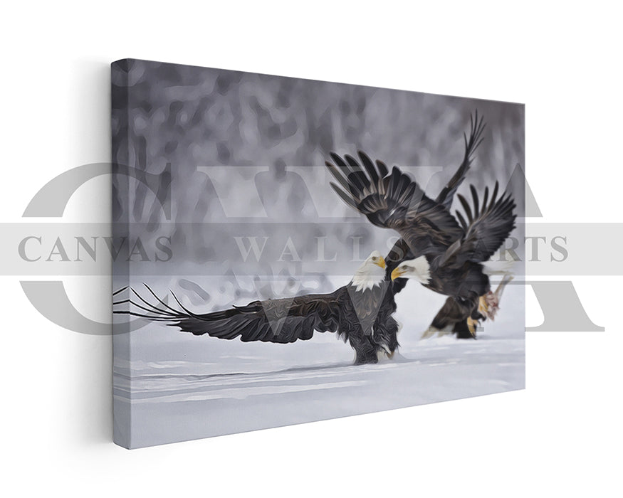 Bald Eagle Canvas Wall Art Bird Poster Print