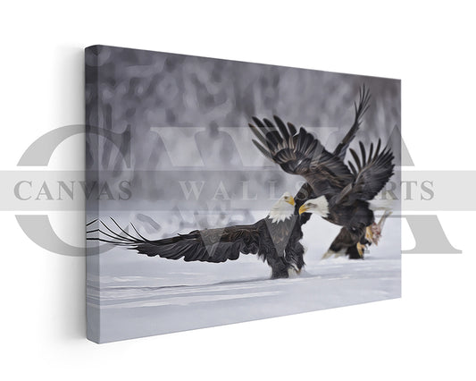 Bald Eagle Canvas Wall Art Bird Poster Print