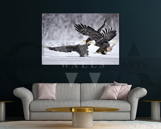 Bald Eagle Canvas Wall Art Bird Poster Print