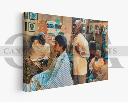 Barbershop Canvas Wall Art Movie Oil Painting Canvas Print