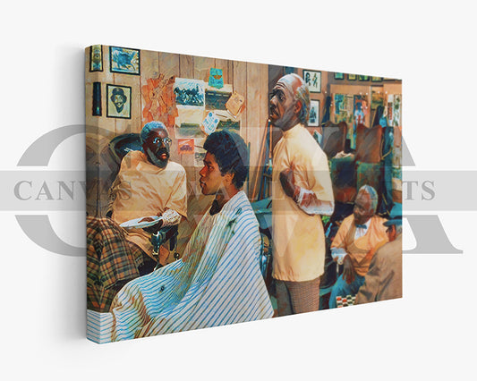 Barbershop Canvas Wall Art Movie Oil Painting Canvas Print