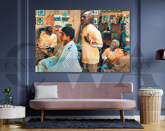 Barbershop Canvas Wall Art Movie Oil Painting Canvas Print