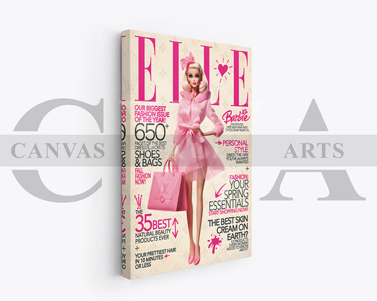 Barbie Louis Vuitton Canvas Wall Art