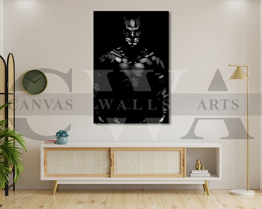 Bat Man Canvas Wall Art Abstract Movie Poster