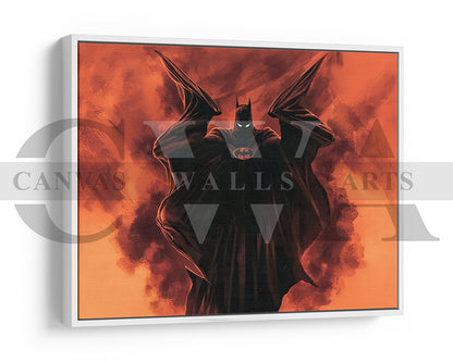 Batman On A Mission Canvas Wall Art