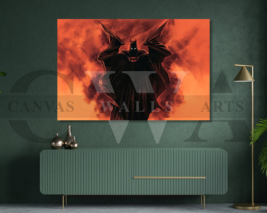 Batman On A Mission Canvas Wall Art