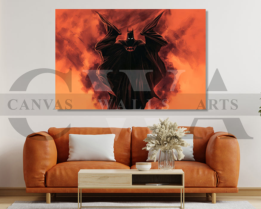 Batman On A Mission Canvas Wall Art