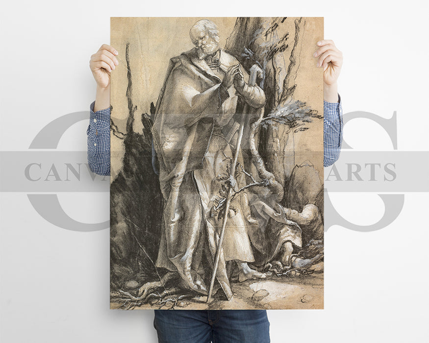 Bearded Saint in a Forest by Albrecht Durer Painting Canvas Wall Art