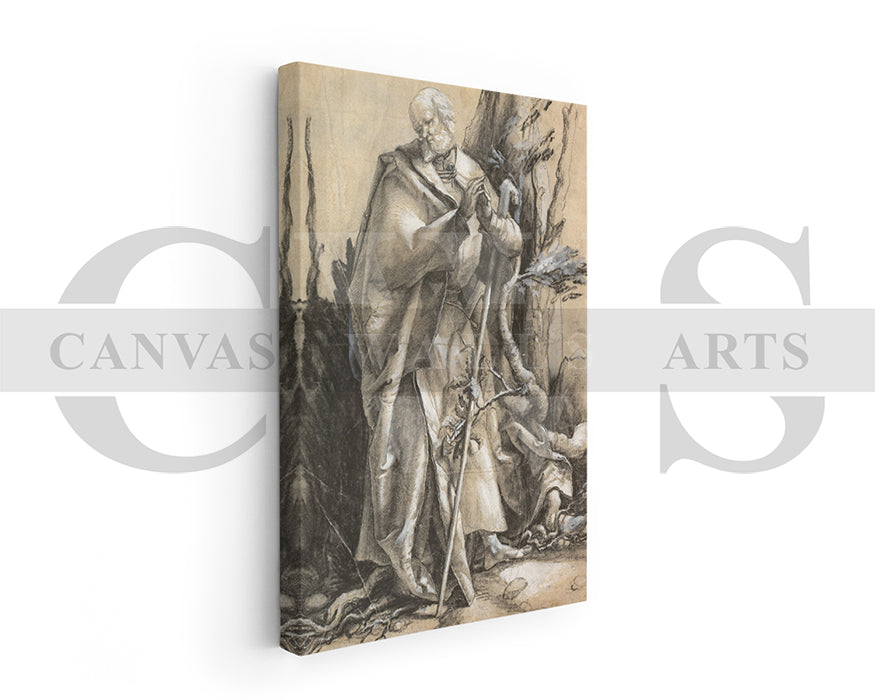 Bearded Saint in a Forest by Albrecht Durer Painting Canvas Wall Art