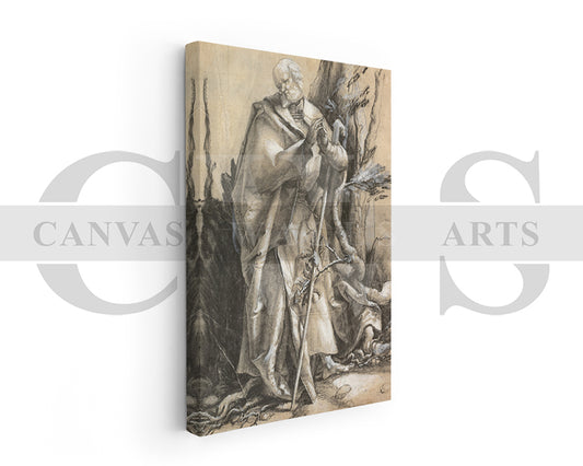 Bearded Saint in a Forest by Albrecht Durer Painting Canvas Wall Art