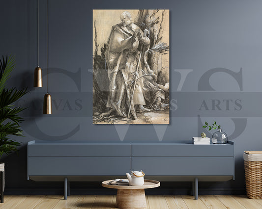 Bearded Saint in a Forest by Albrecht Durer Painting Canvas Wall Art