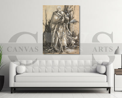 Bearded Saint in a Forest by Albrecht Durer Painting Canvas Wall Art