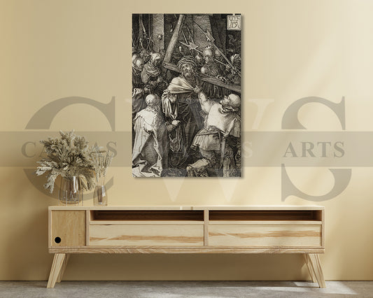 Bearing of the Cross by Albrecht Durer Painting Canvas Wall Art