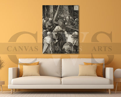 Bearing of the Cross by Albrecht Durer Painting Canvas Wall Art