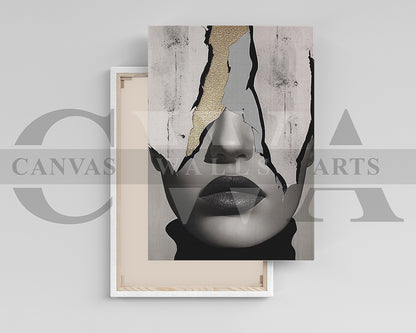 Beautiful Woman Eyes Painting Canvas Wall Art